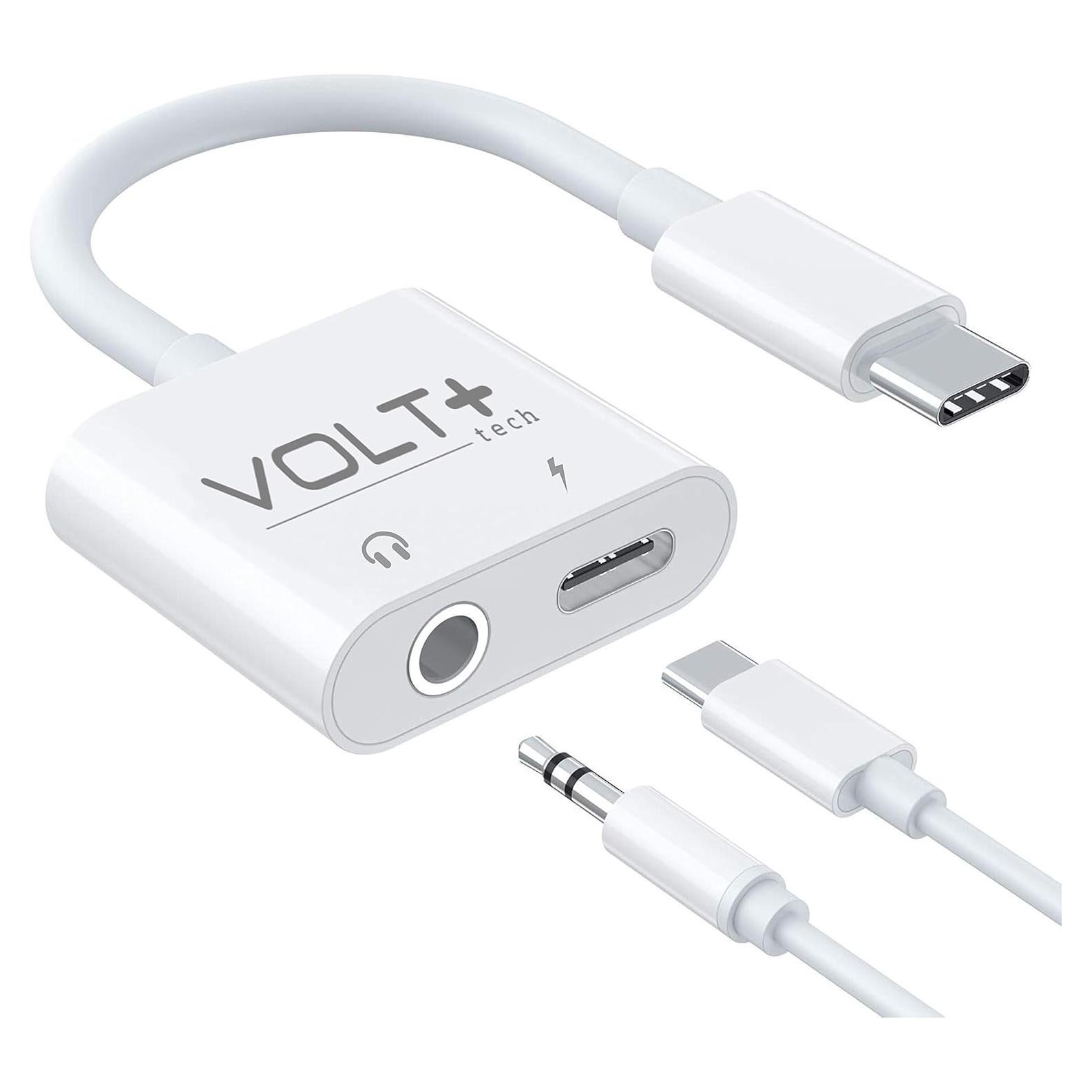 Adaptador USB-C a 3.5mm Volt Plus Tech con Carga Rápida