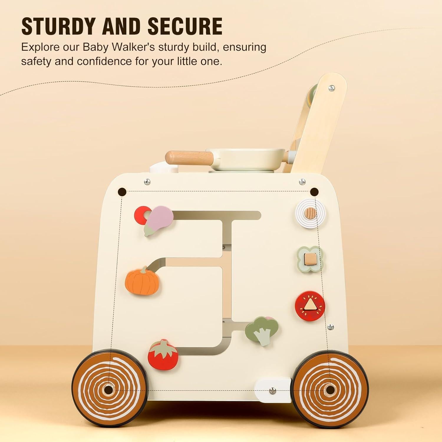 Andador de Madera Pithfor 3 en 1 con Cocina y Actividades