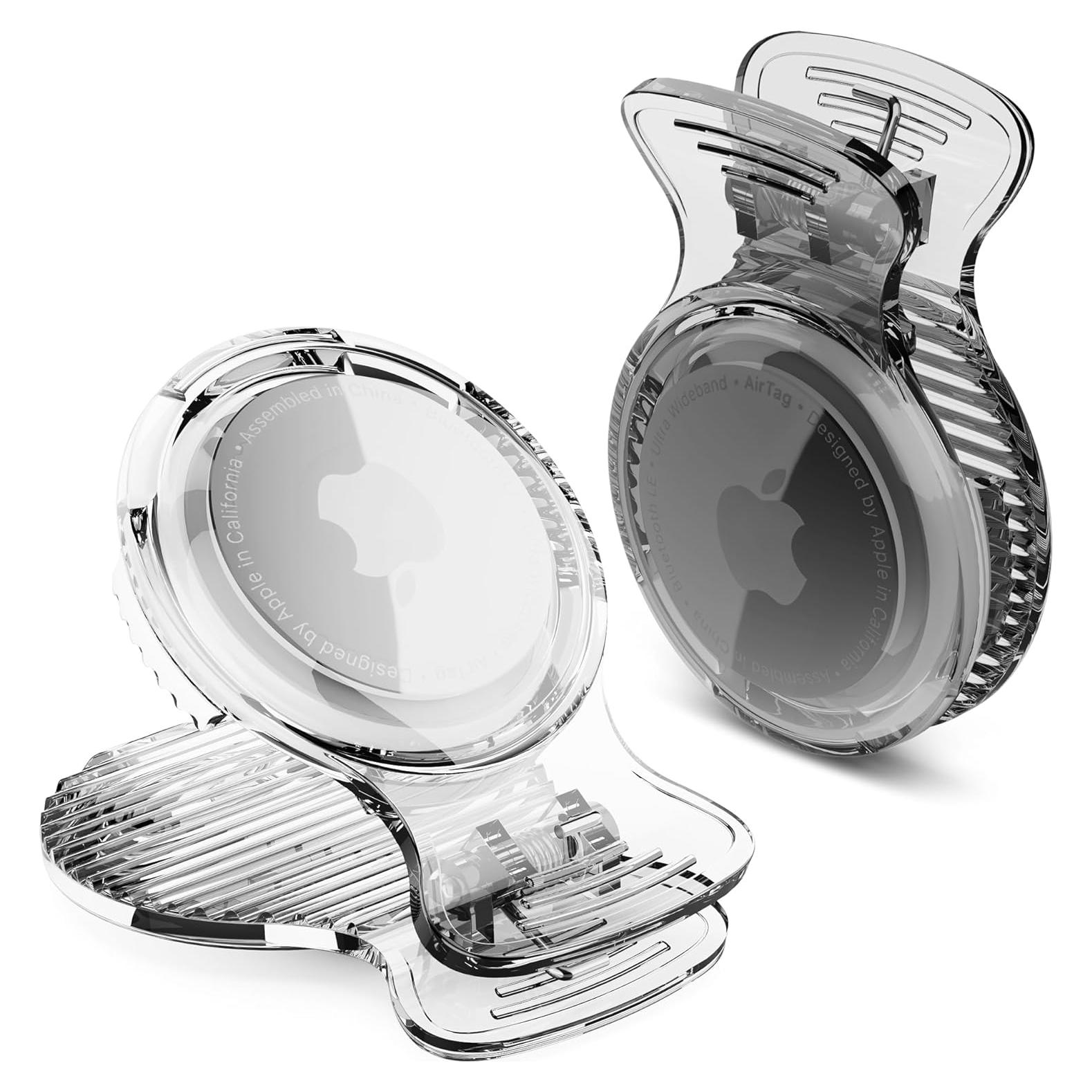 Soporte Clip para AirTag CITYWAY - Funda Transparente y Negra