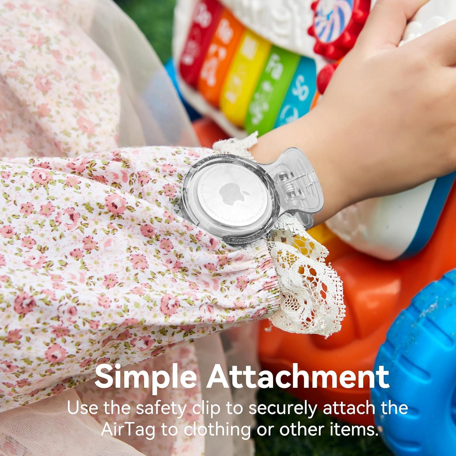 Soporte Clip para AirTag CITYWAY - Funda Transparente y Negra