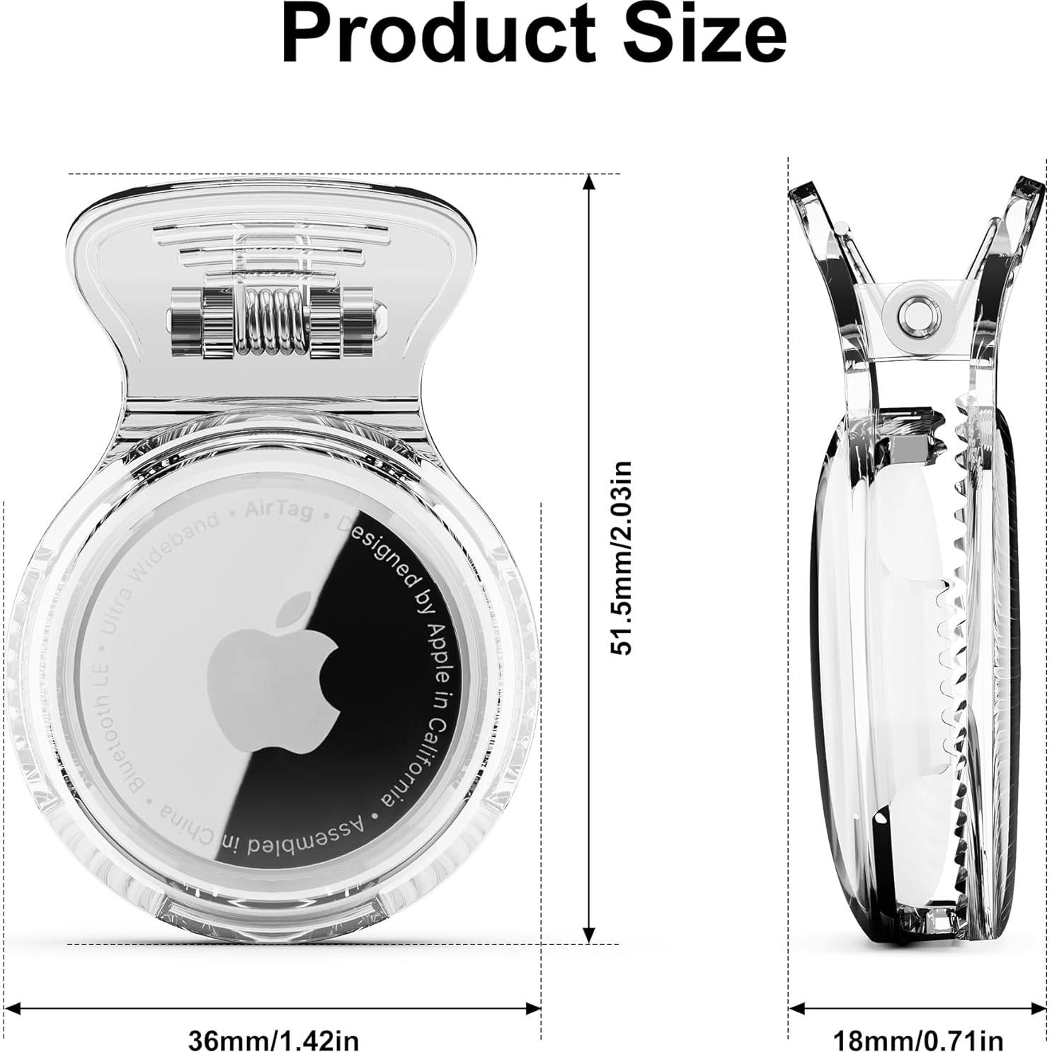 Soporte Clip para AirTag CITYWAY - Funda Transparente y Negra