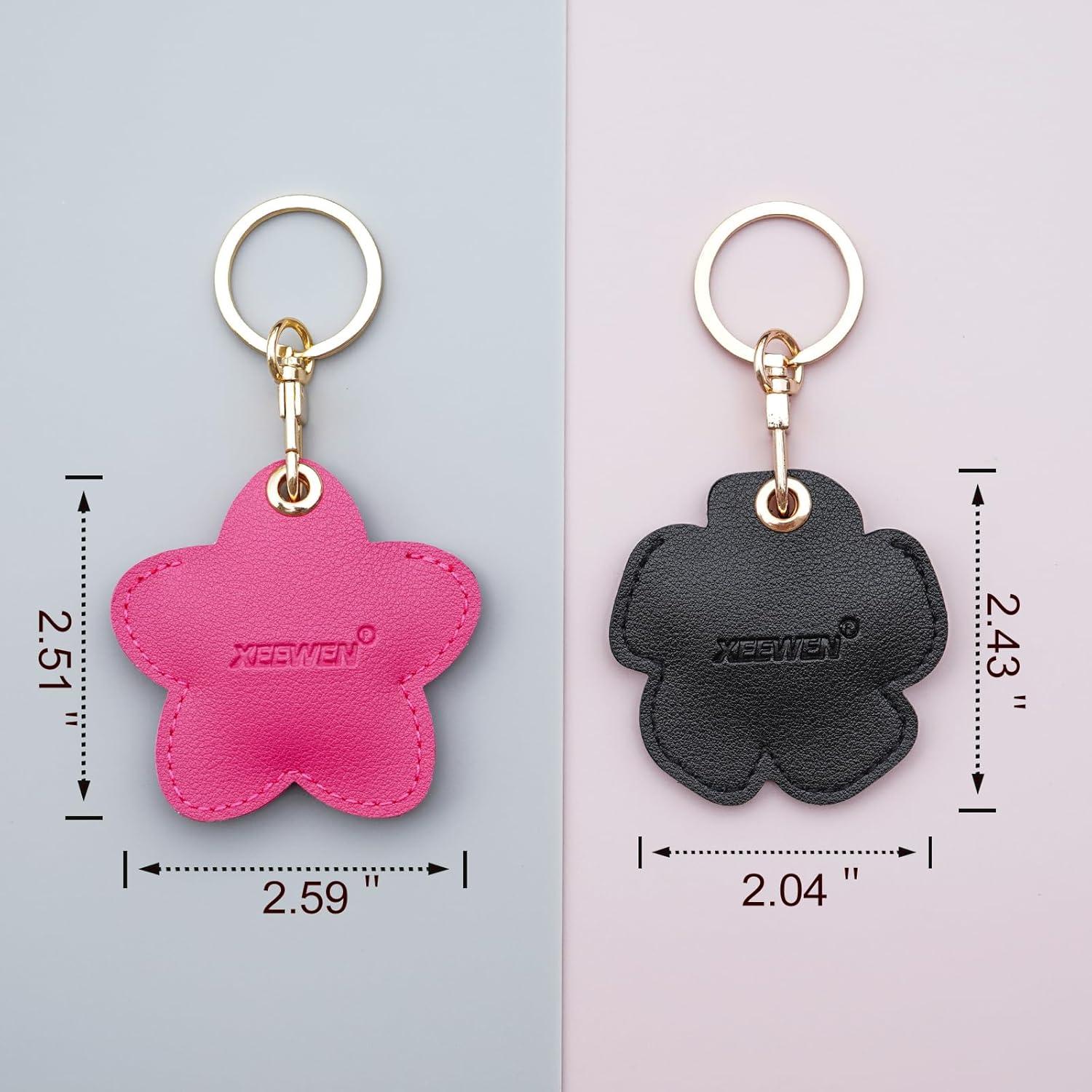 Soporte de Llave para AirTag XEEWEN - 2 Piezas Flor Kawaii