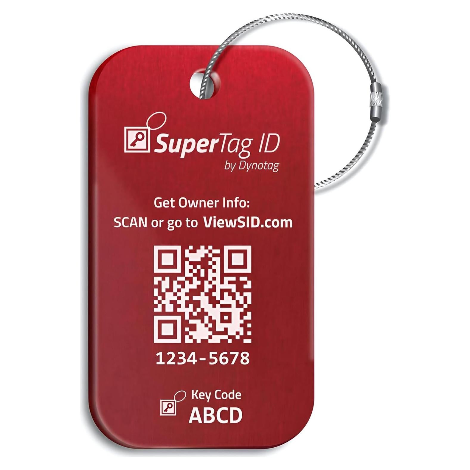 Etiqueta de Equipaje Inteligente Dynotag Sentry Rojo Rubí