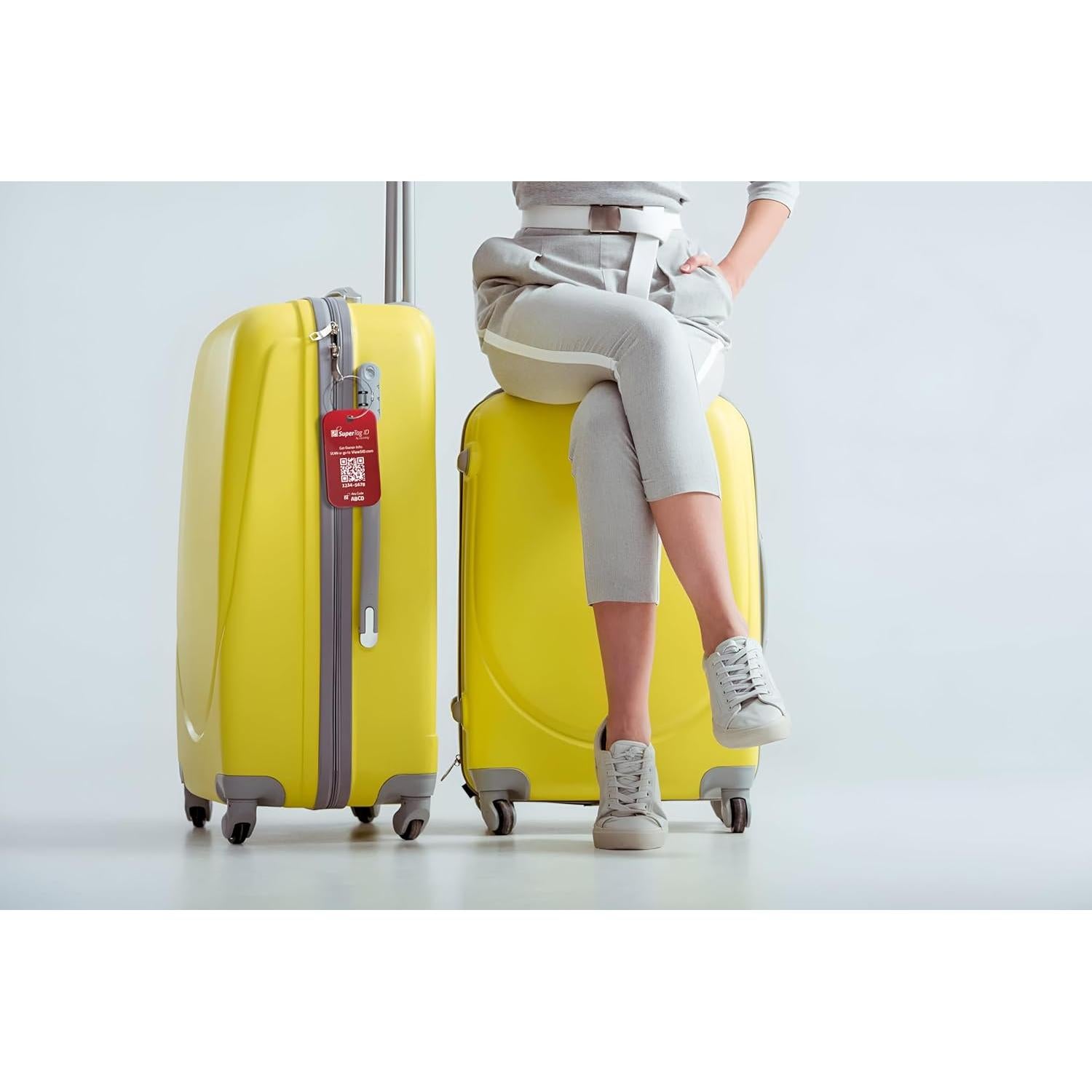 Etiqueta de Equipaje Inteligente Dynotag Sentry Rojo Rubí