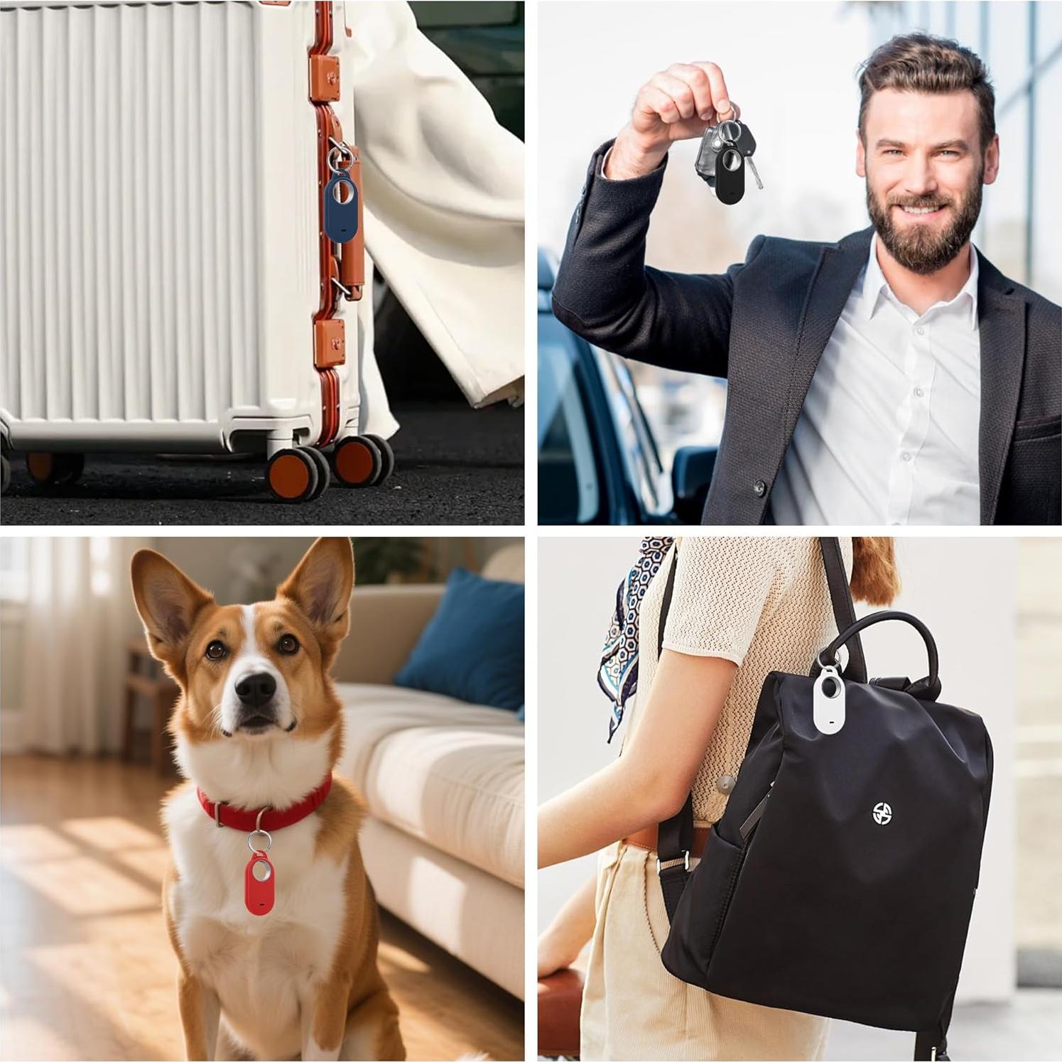 Paquete de 4 fundas de silicona Bougraite para Galaxy SmartTag2