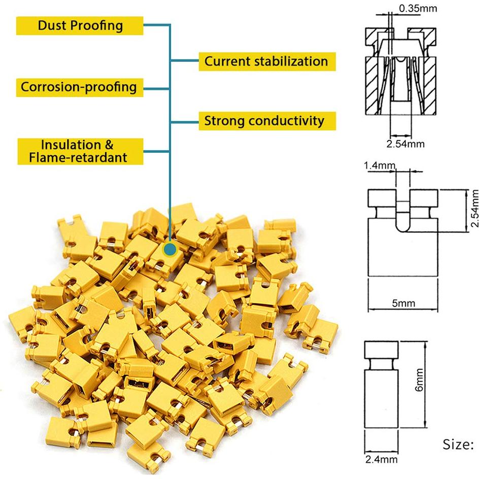 Kit de Conectores de Pines y Tapas de Puente WayinTop 300pcs