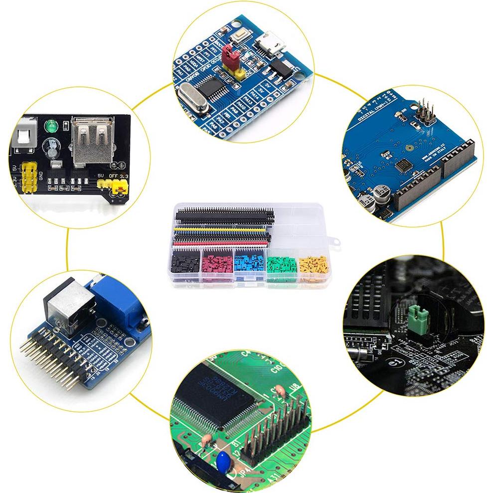 Kit de Conectores de Pines y Tapas de Puente WayinTop 300pcs
