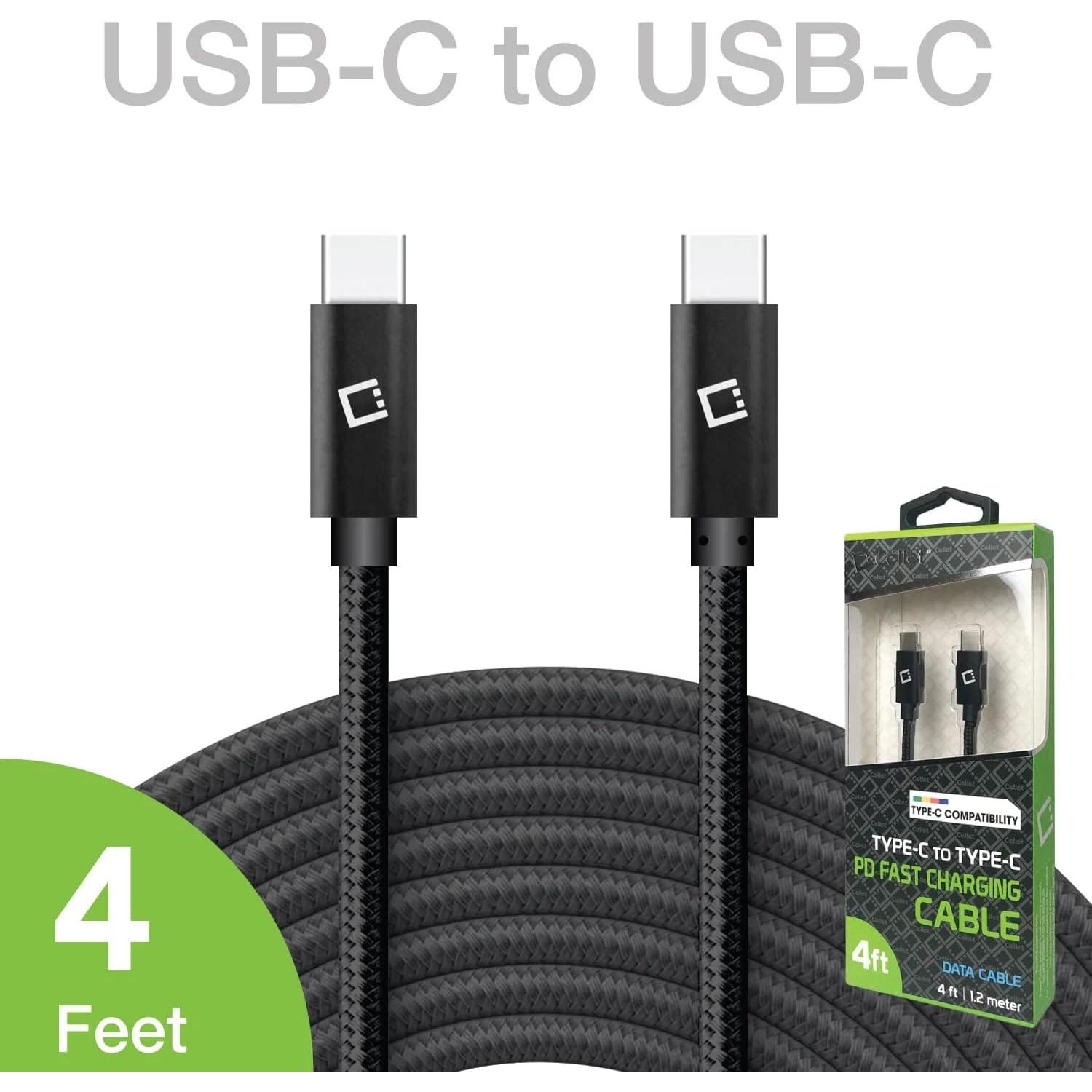 Cable USB-C Dual 60W Rápido para Raspberry Pi 4 Modelo B+