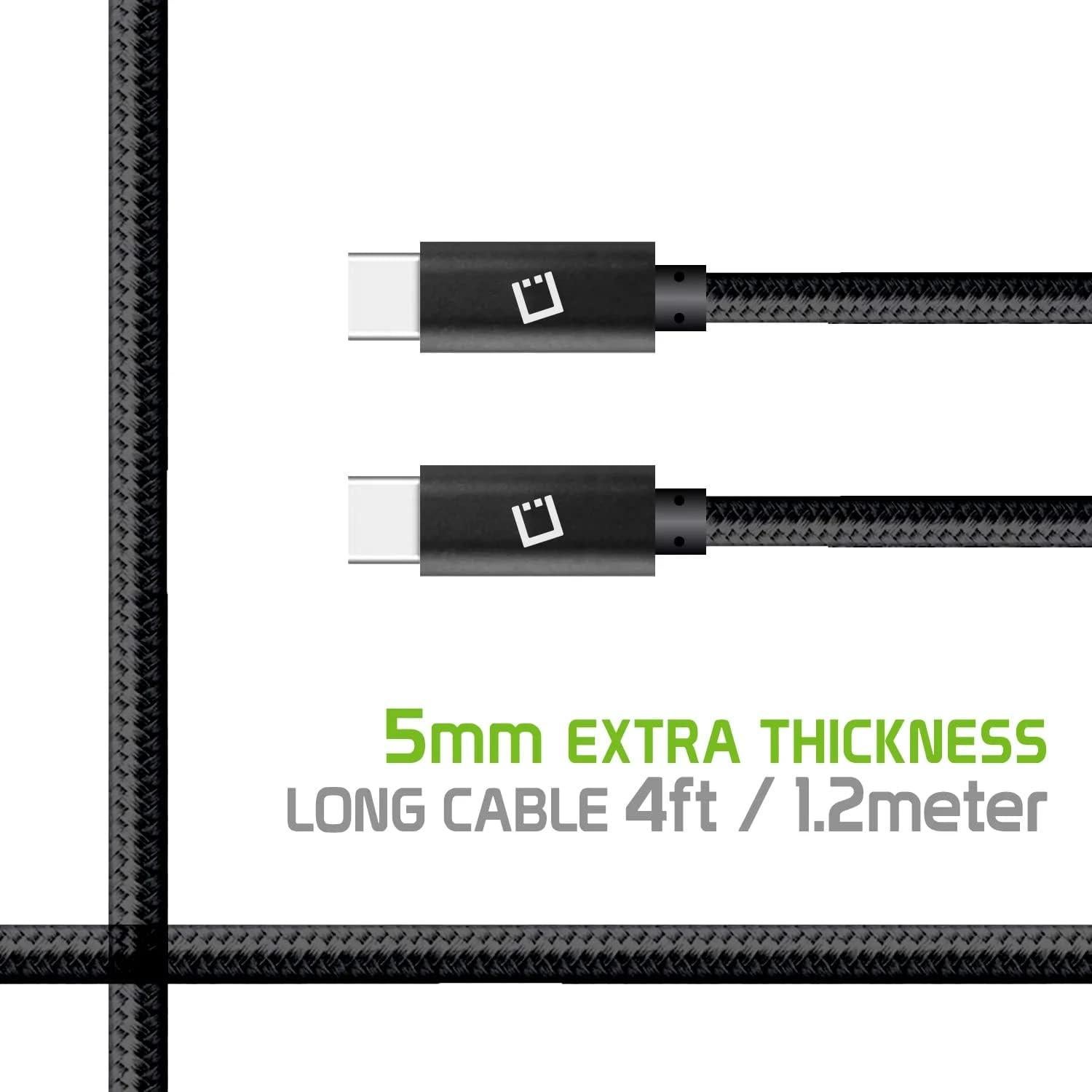 Cable USB-C Dual 60W Rápido para Raspberry Pi 4 Modelo B+