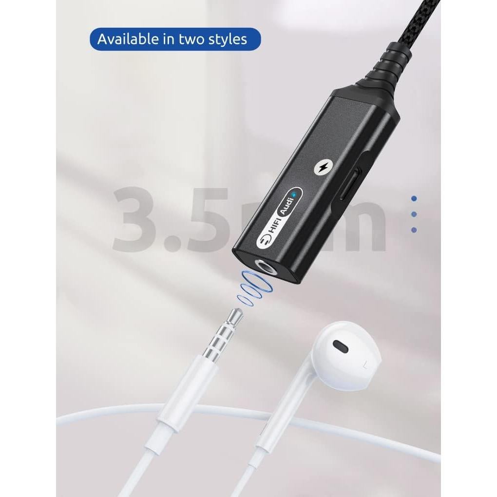 Adaptador USB-C a 3.5mm Tek Styz con Carga Rápida 60W