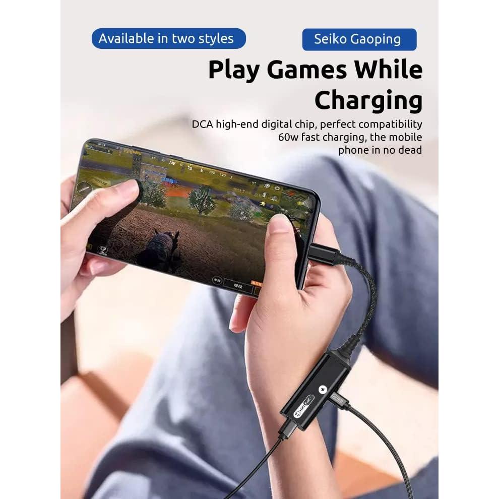 Adaptador USB-C a 3.5mm Tek Styz con Carga Rápida 60W