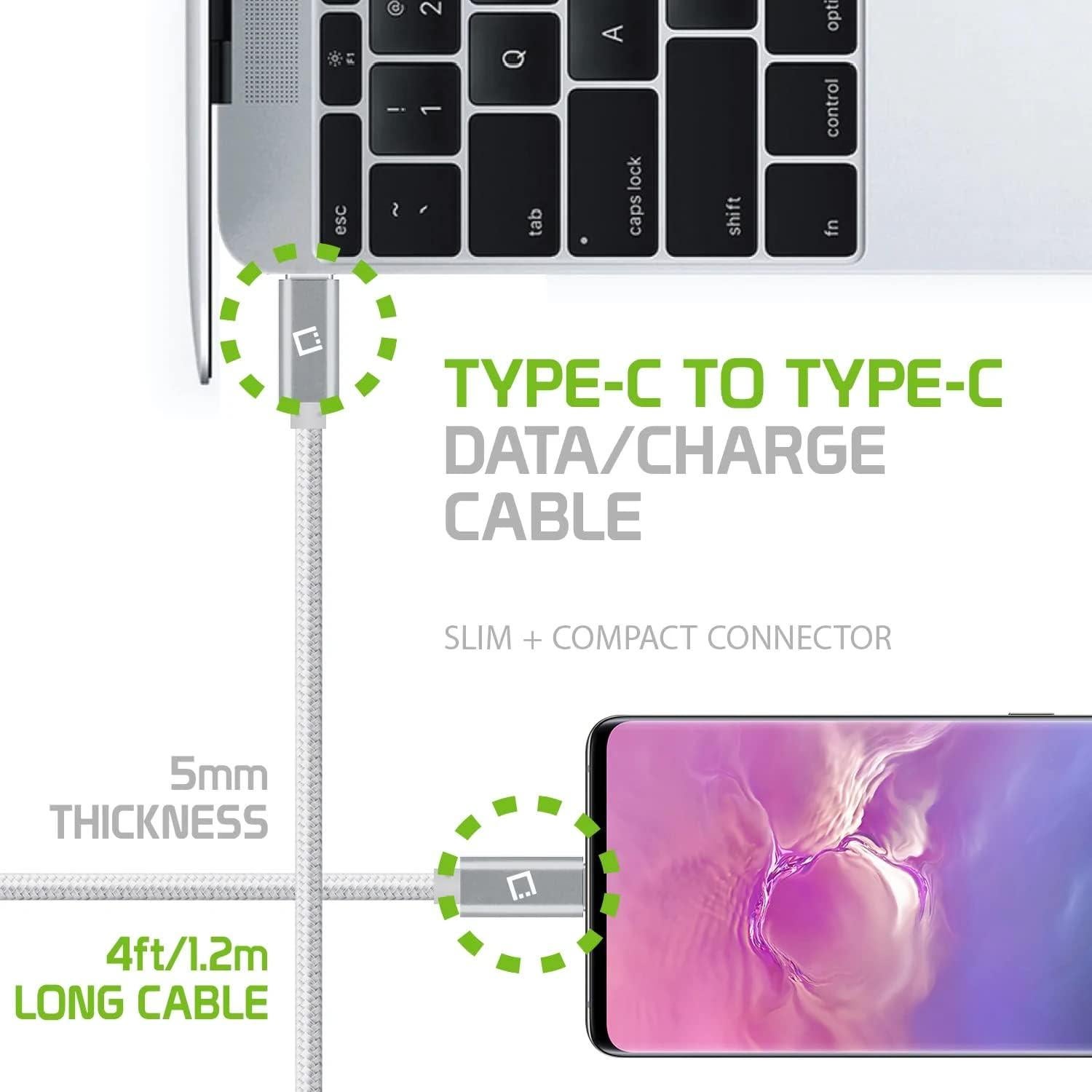 Cable USB-C Dual 60W Rápido para Raspberry Pi 4 Modelo B+