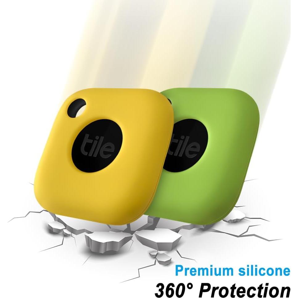 Funda de Silicona Geiomoo para Tile Mate 2024/2022 - 2 Pzs Amarillo+Verde