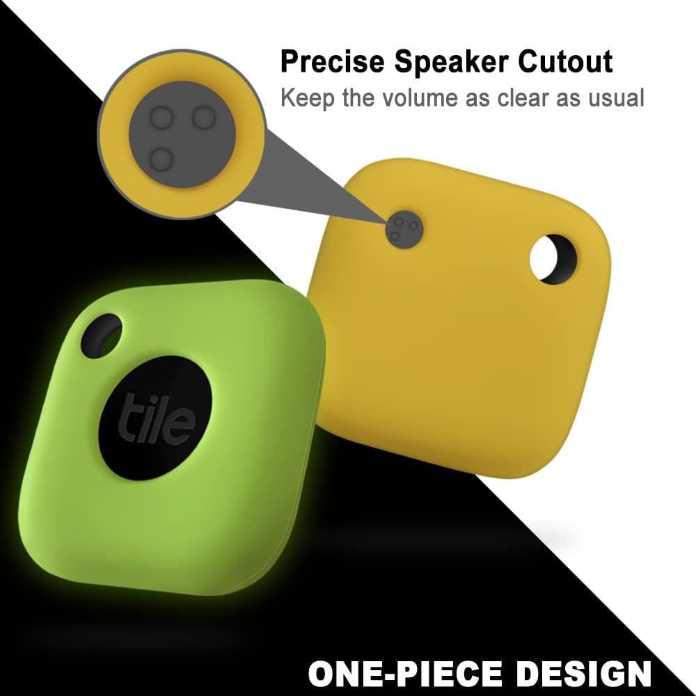 Funda de Silicona Geiomoo para Tile Mate 2024/2022 - 2 Pzs Amarillo+Verde