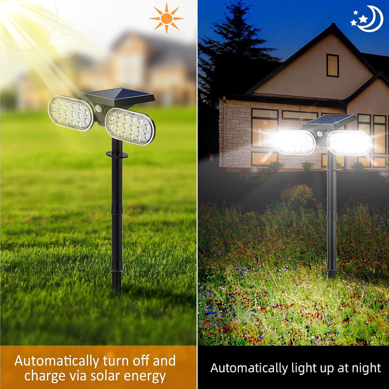 Luces Solares EMANER Motion 2 Pzs, Foco Exterior con Sensor