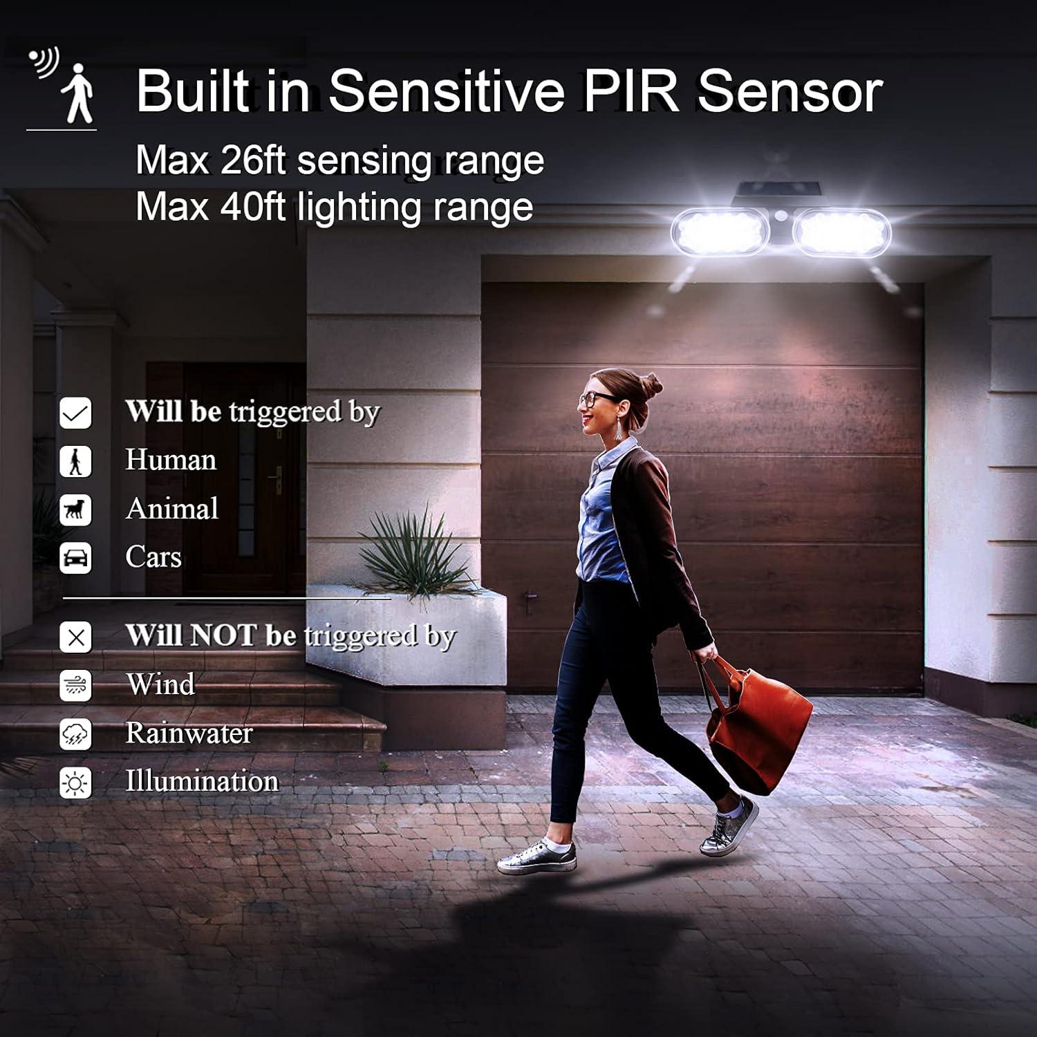 Luces Solares EMANER Motion 2 Pzs, Foco Exterior con Sensor