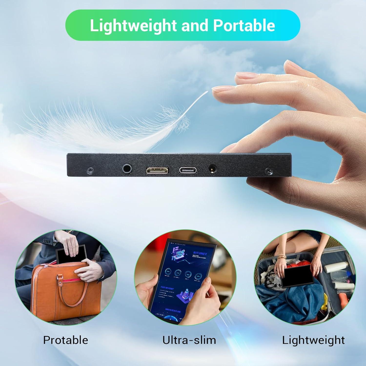 Monitor Portátil VIEWMEI 8" HDMI 1280x800 con Altavoces