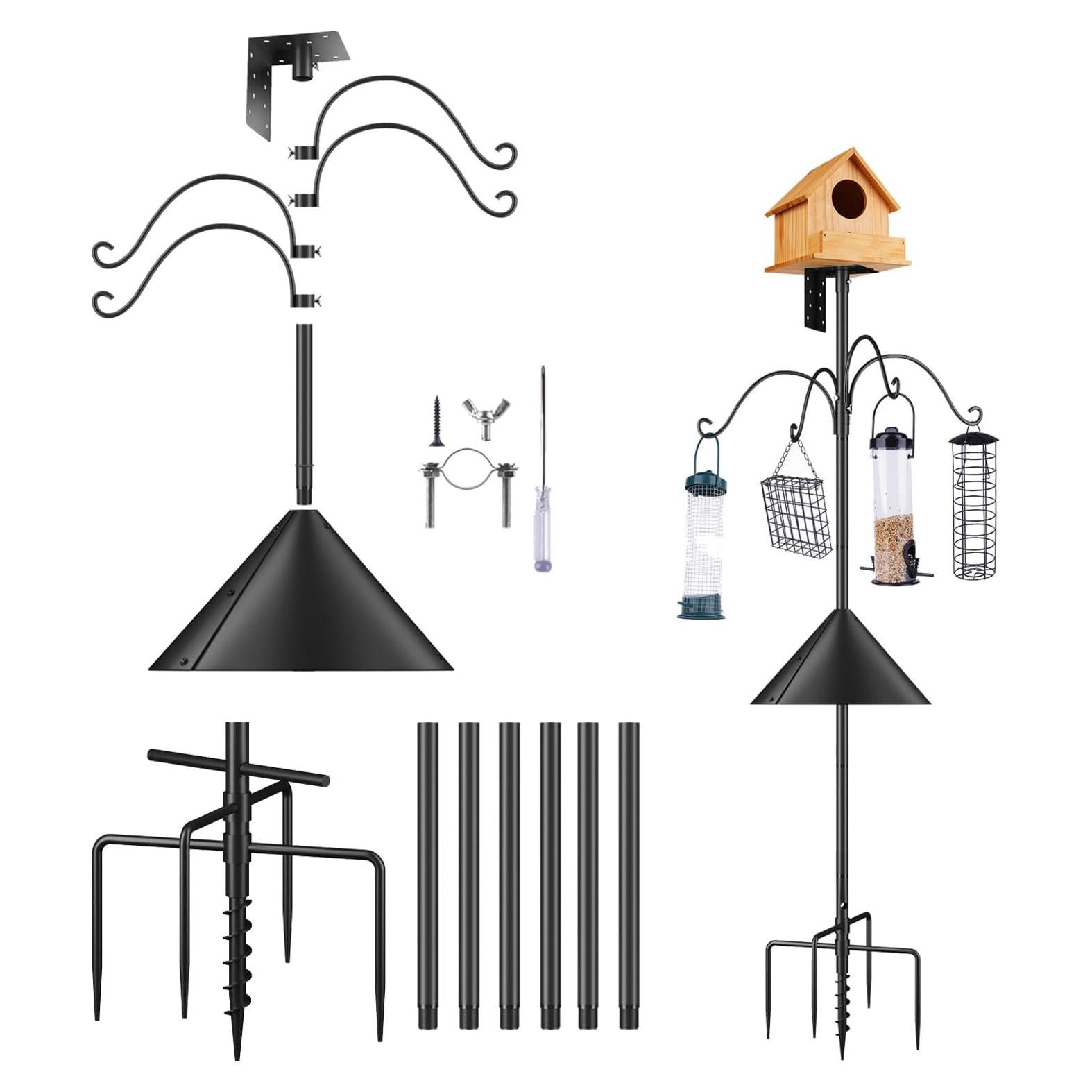 Poste para Comedero de Aves Optimech 233 cm con Baffle