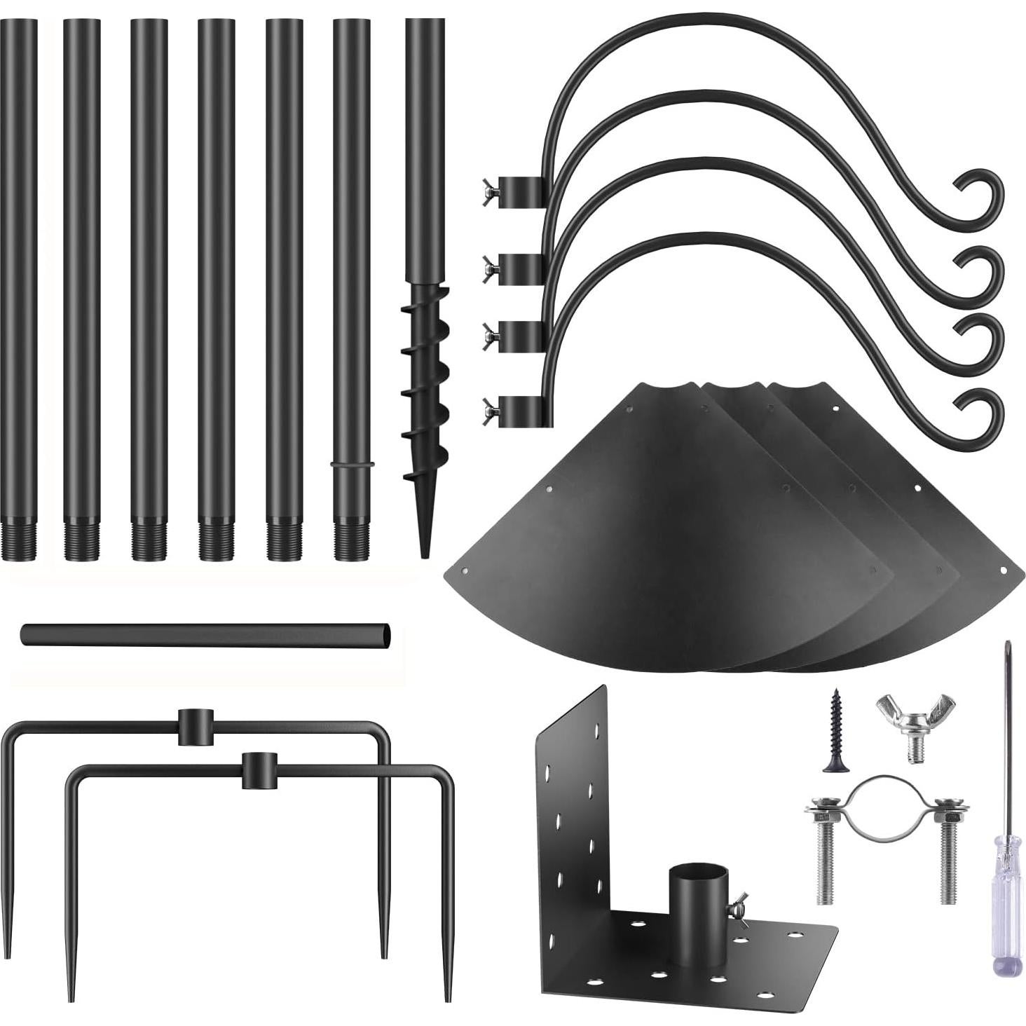 Poste para Comedero de Aves Optimech 233 cm con Baffle