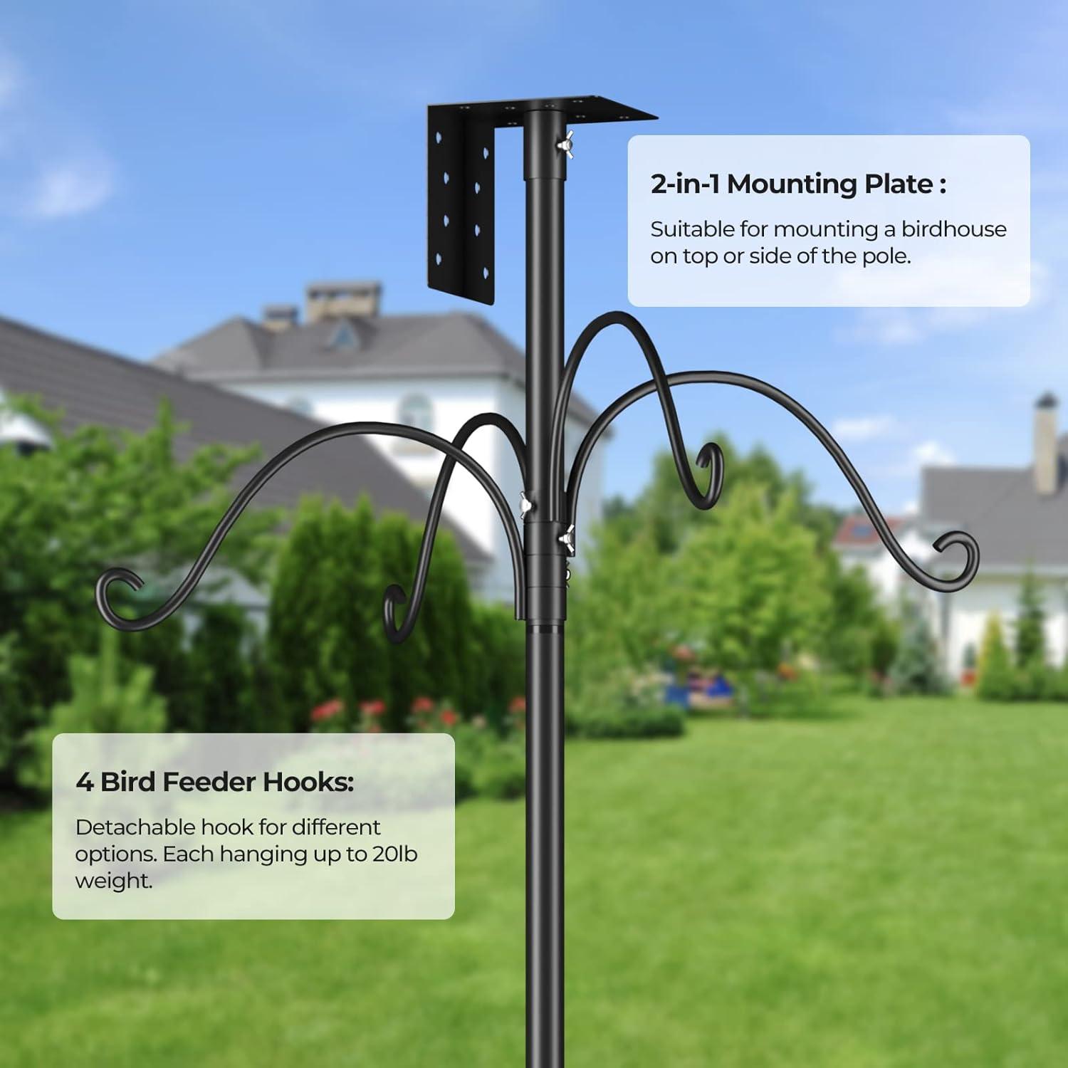 Poste para Comedero de Aves Optimech 233 cm con Baffle