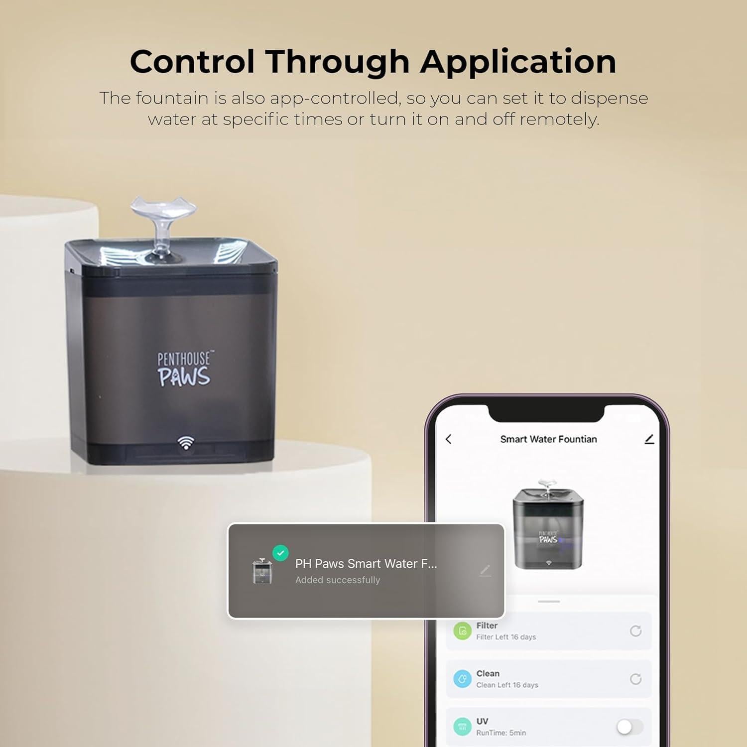 Fuente de Agua Inteligente Penthouse Paws 2.2L Negra