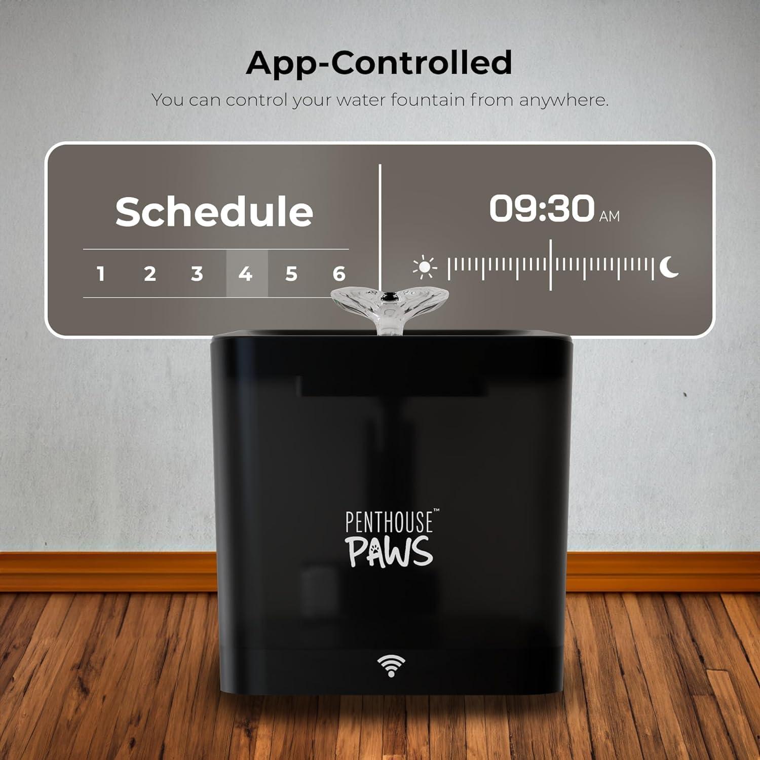 Fuente de Agua Inteligente Penthouse Paws 2.2L Negra