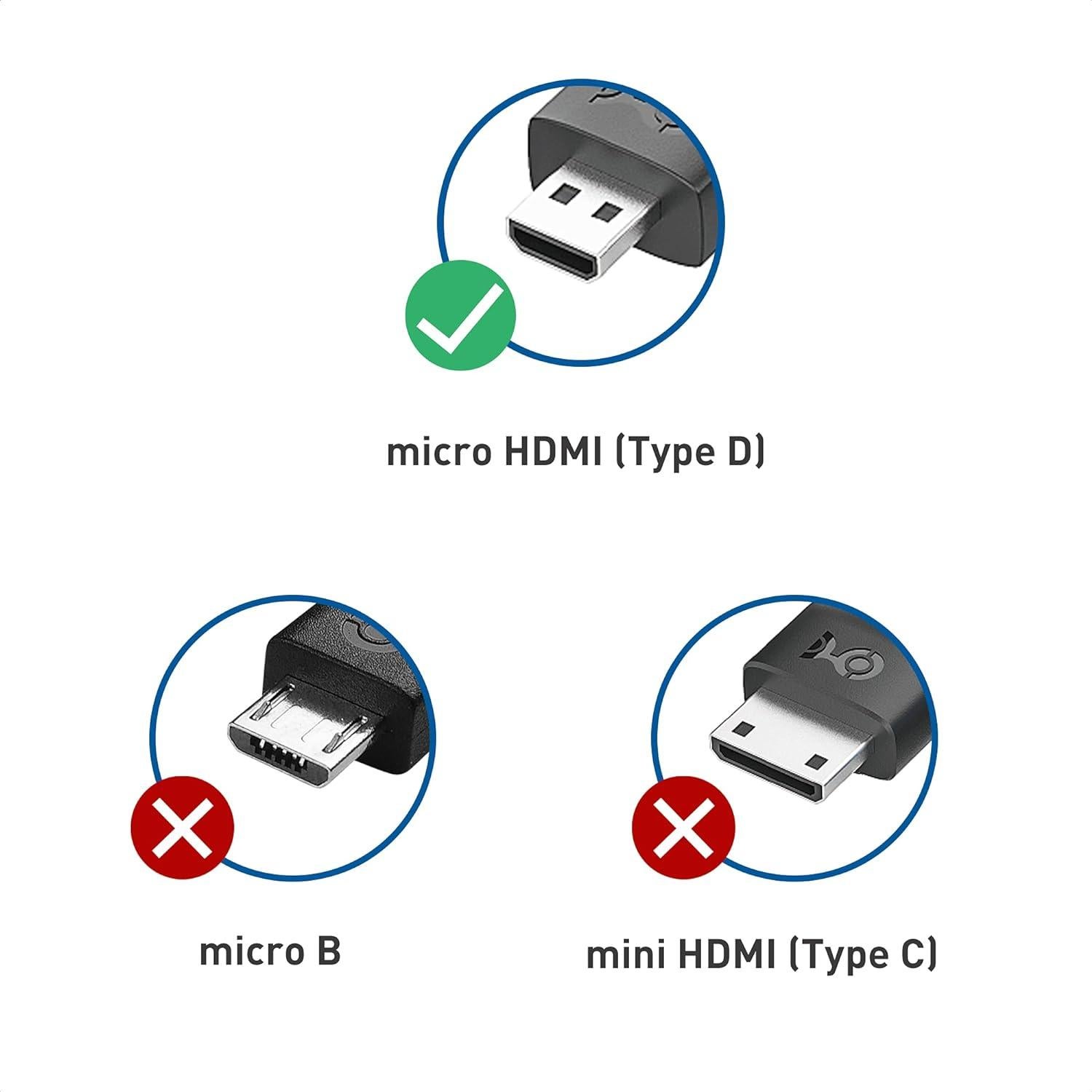 Adaptador Micro HDMI a HDMI Cable Matters 8K 60Hz - 15.24 cm