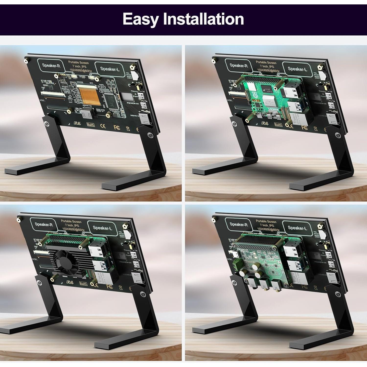 Pantalla Táctil Capacitiva 7" Innomaker 1024x600 HDMI para Raspberry Pi