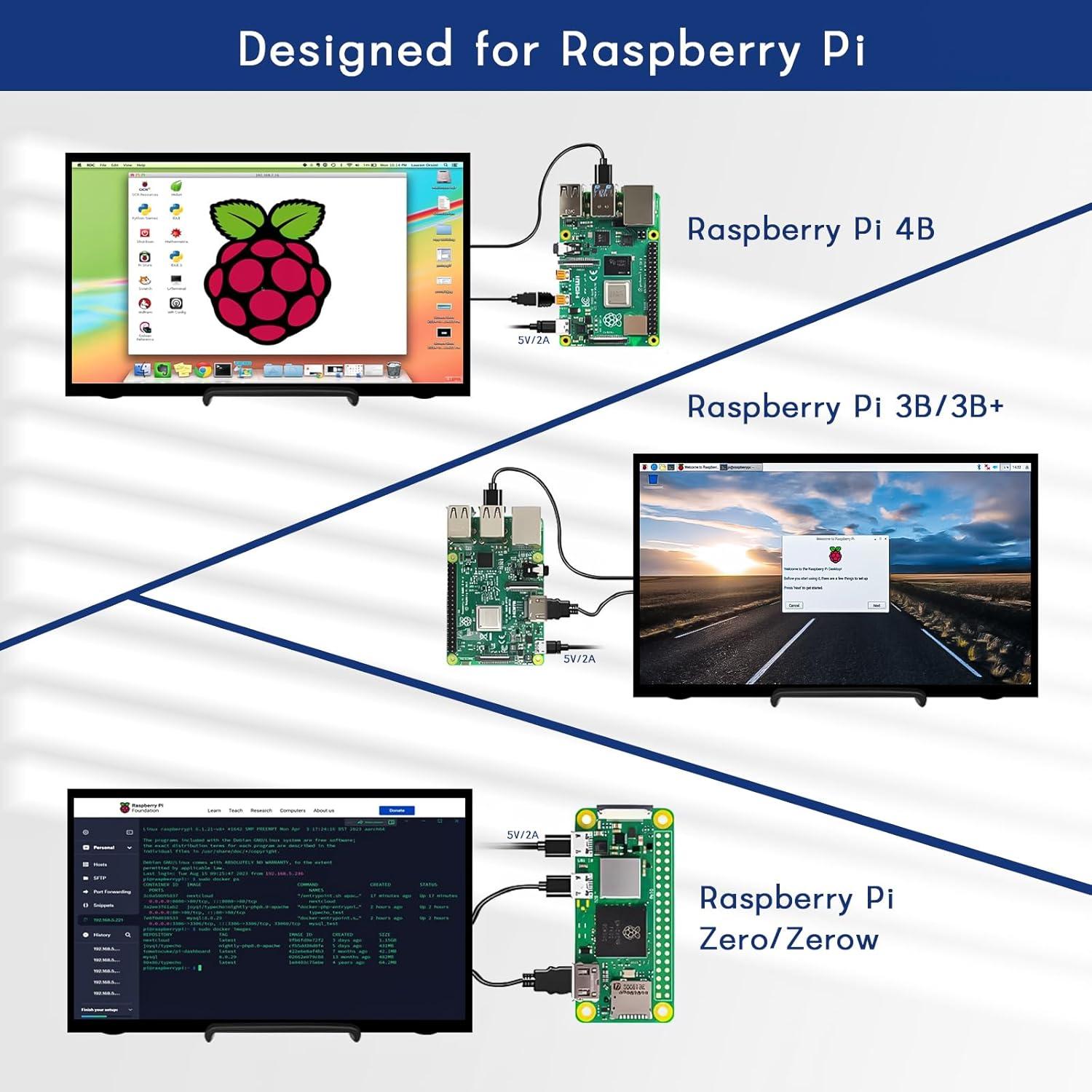 Monitor Táctil IPS 11.6" FHD HAMTYSAN para Raspberry Pi