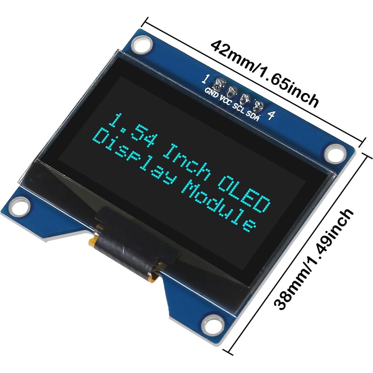 Módulo OLED 1.54" Coliao SSD1309 I2C 128x64 para Raspberry Pi