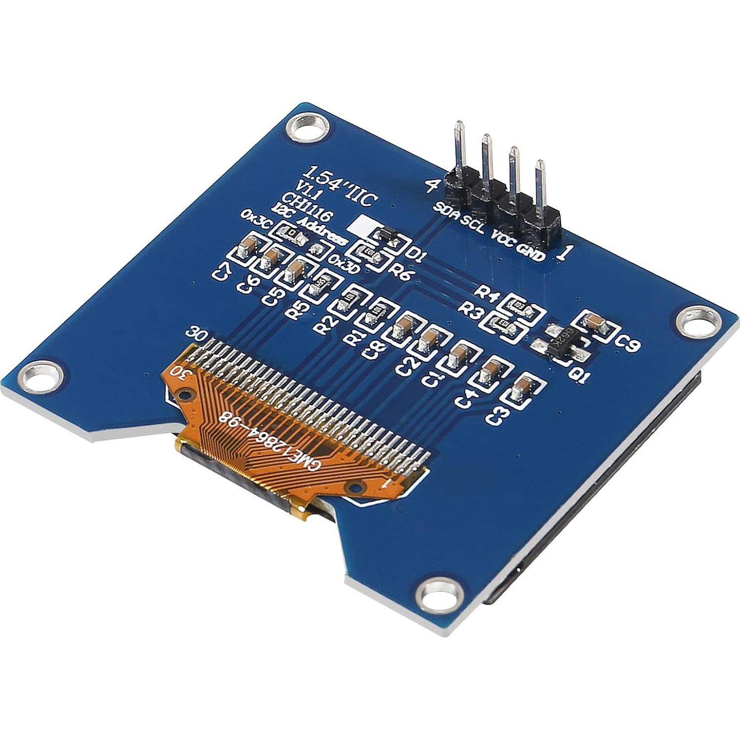 Módulo OLED 1.54" Coliao SSD1309 I2C 128x64 para Raspberry Pi