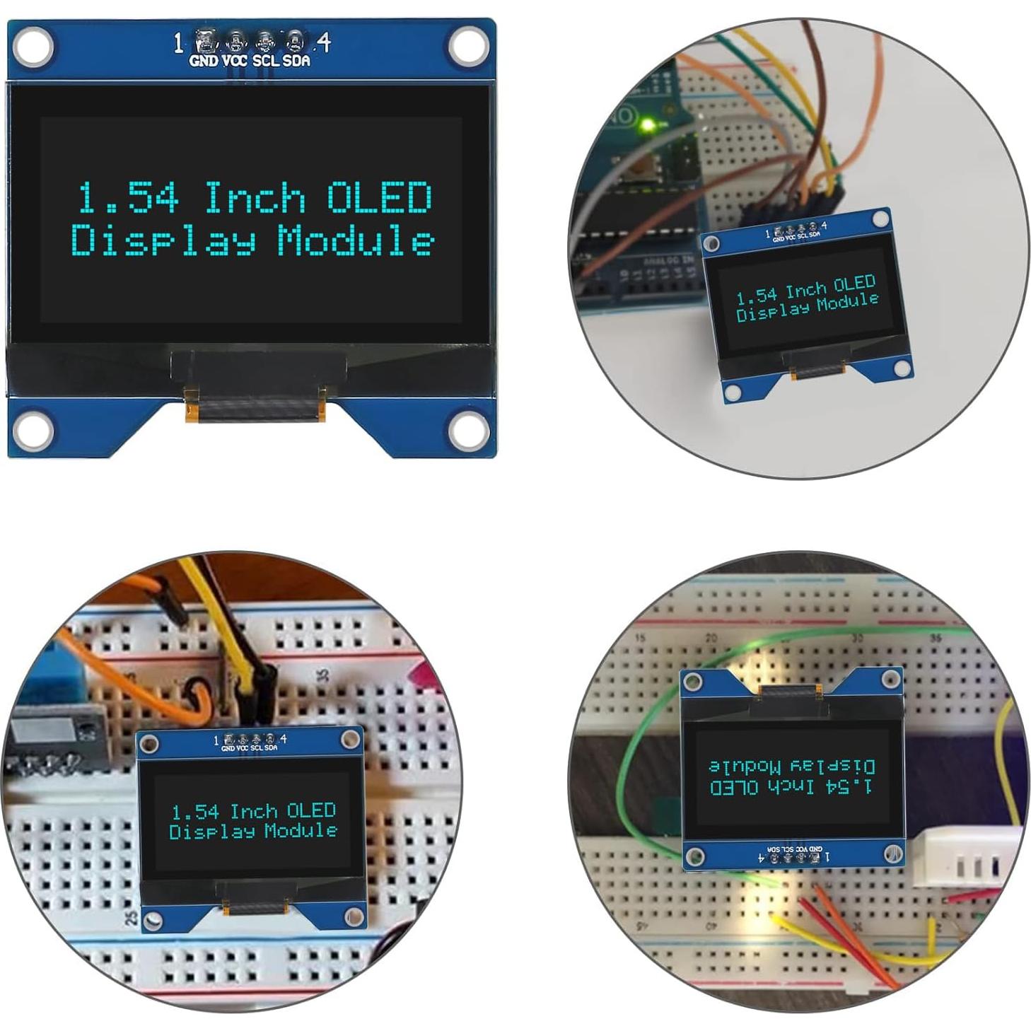 Módulo OLED 1.54" Coliao SSD1309 I2C 128x64 para Raspberry Pi