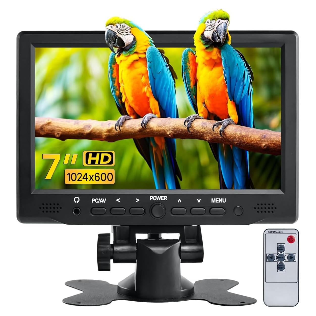 Monitor TFT LCD 7" Hosyond 1024x600 HDMI Portátil