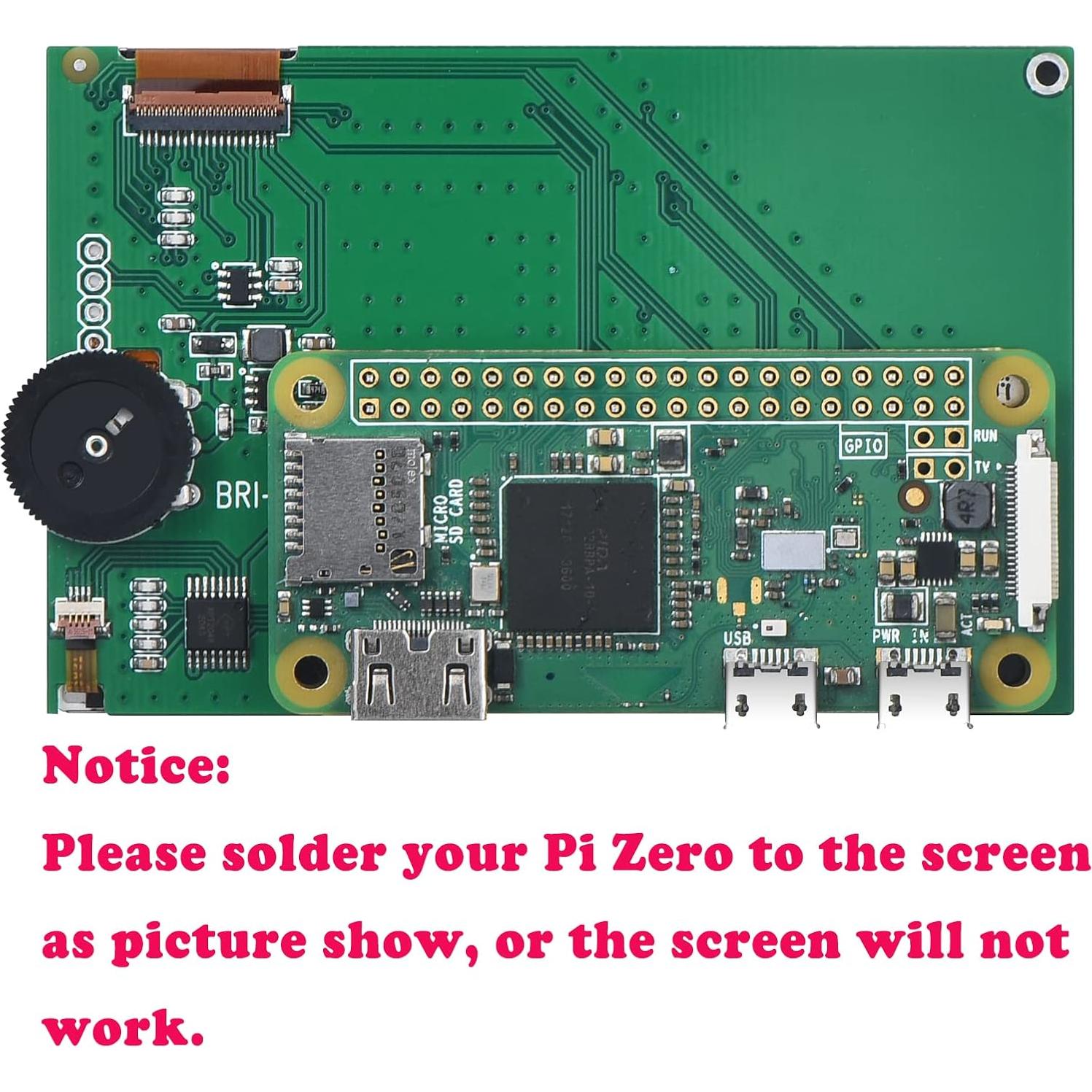 Pantalla Táctil 3.5" iUniker 480x320 para Raspberry Pi Zero