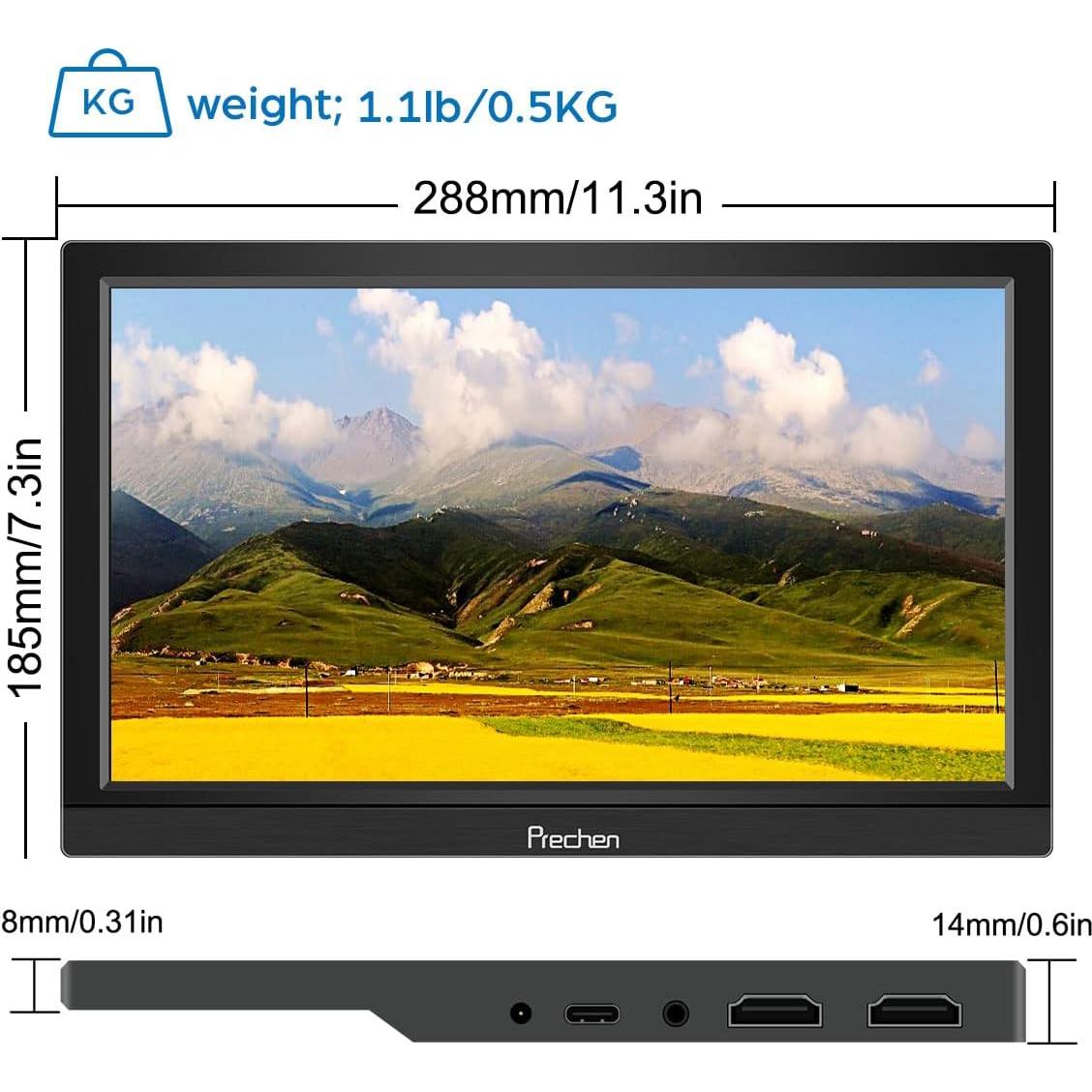 Monitor Portátil Prechen 11.6" 1366x768 HDMI con Altavoces