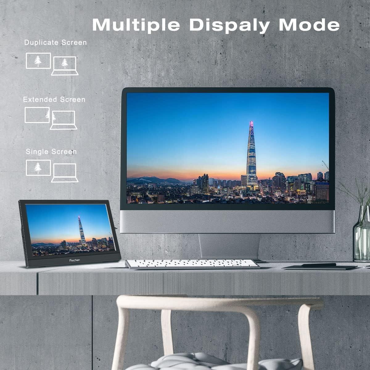 Monitor Portátil Prechen 11.6" 1366x768 HDMI con Altavoces