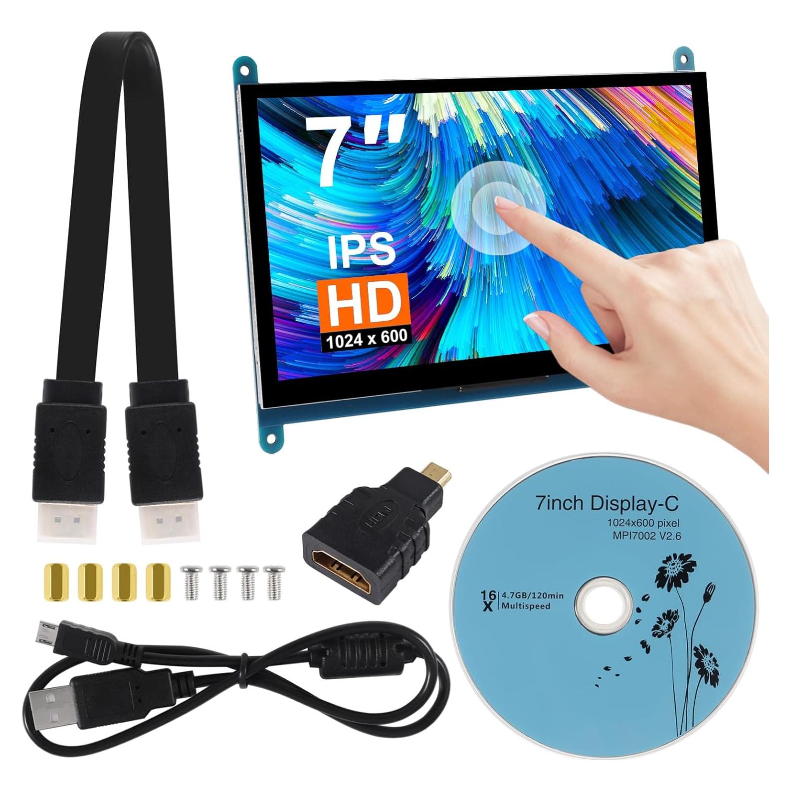 Pantalla Táctil IPS 7" XIITIA 1024x600 HDMI Capacitiva