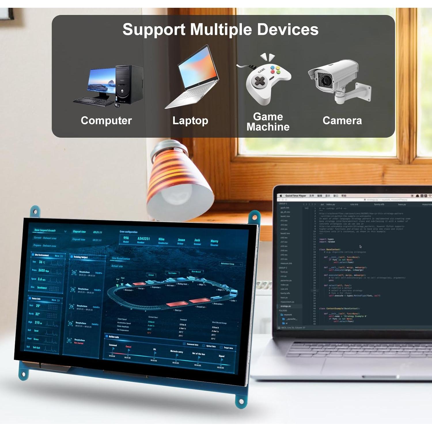 Pantalla Táctil IPS 7" XIITIA 1024x600 HDMI Capacitiva