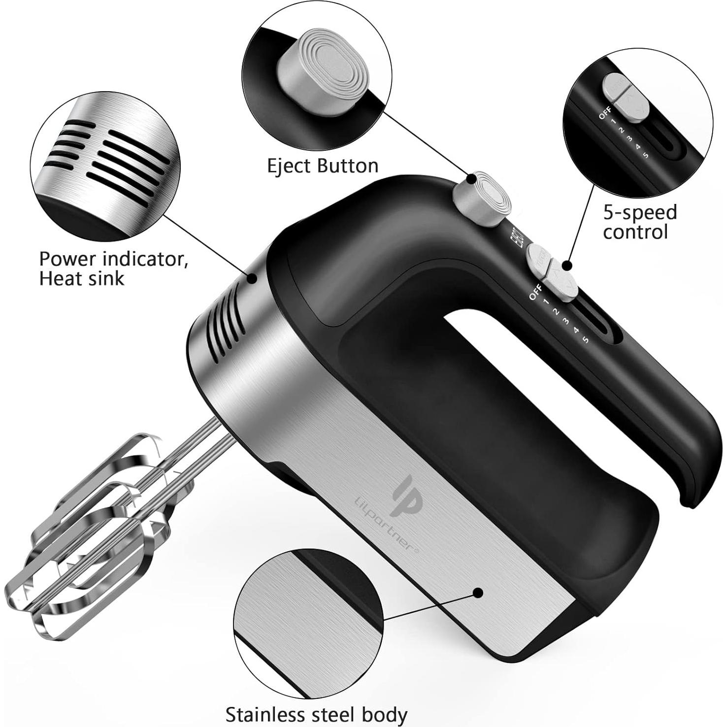 Batidora de Mano LILPARTNER 450W 5 Velocidades y Accesorios