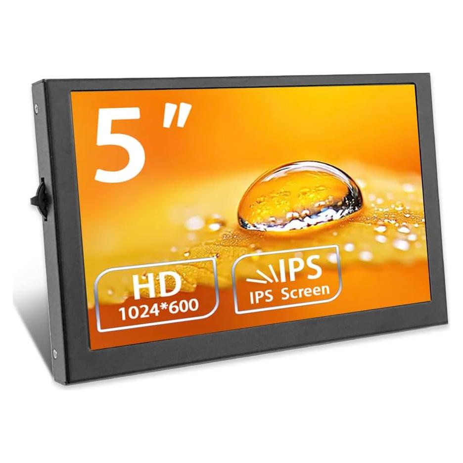 Monitor portátil JLTTEK 5" Full HD 1024x600 HDMI para Raspberry Pi