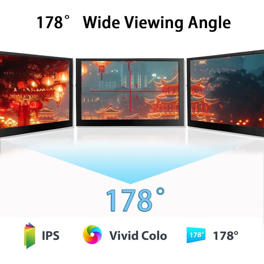Monitor portátil JLTTEK 5" Full HD 1024x600 HDMI para Raspberry Pi