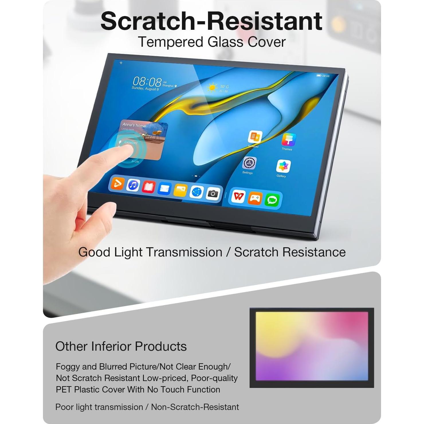 Monitor Táctil WINGCOOL 7" Industrial HDMI USB 1024x600