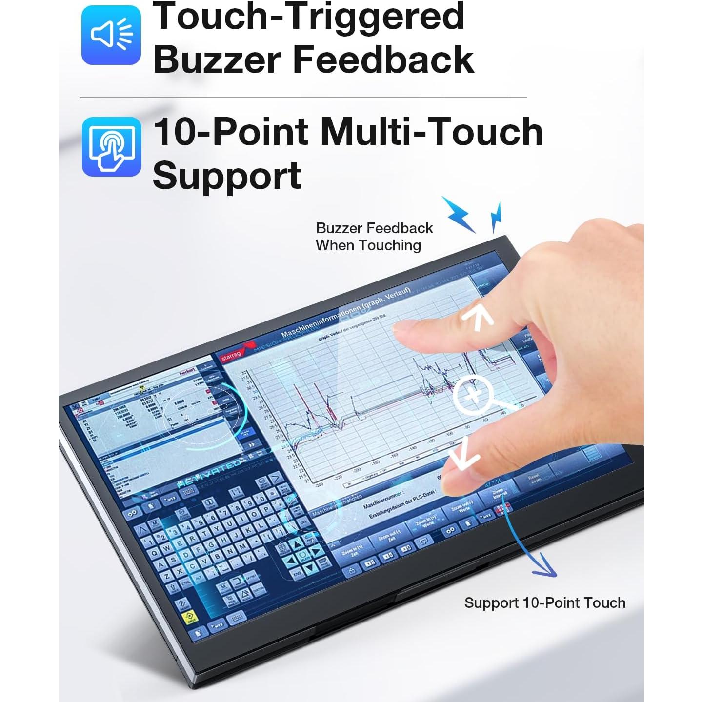 Monitor Táctil WINGCOOL 7" Industrial HDMI USB 1024x600