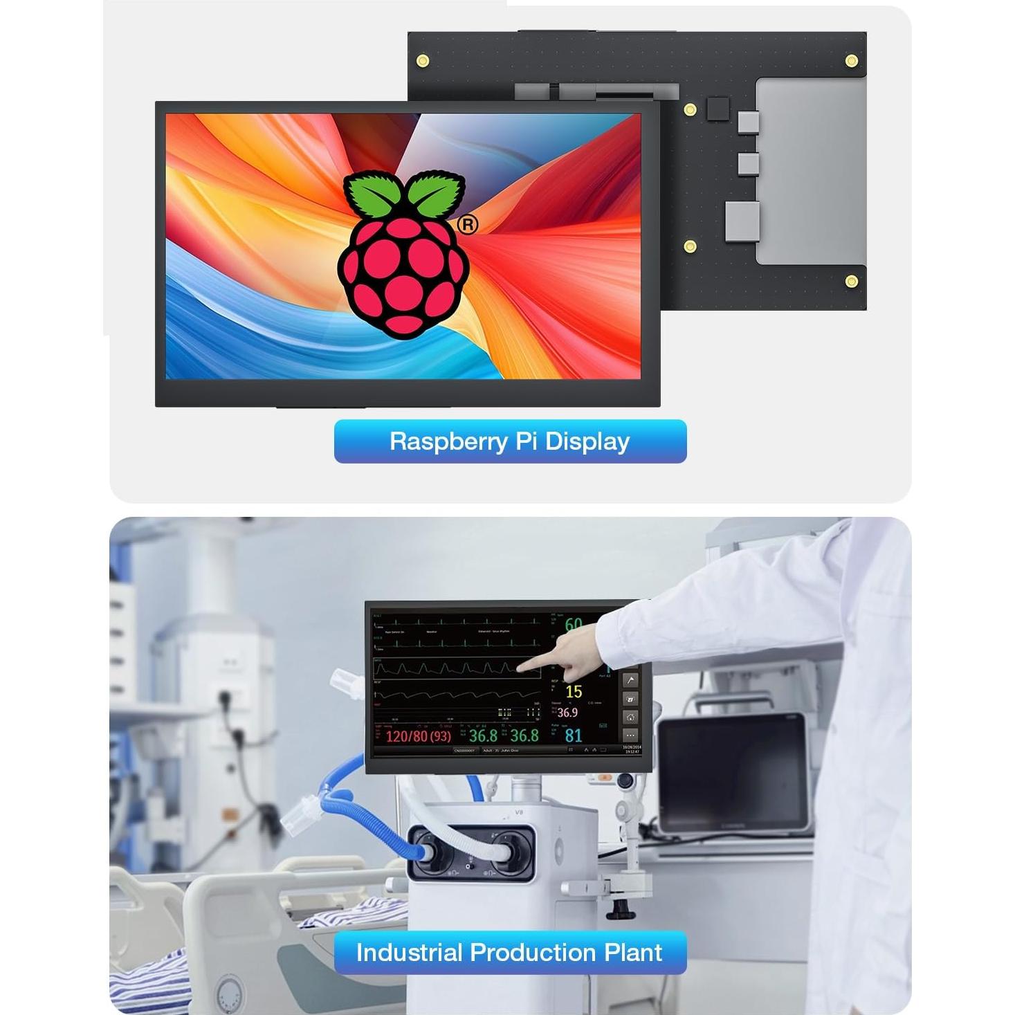 Monitor Táctil WINGCOOL 7" Industrial HDMI USB 1024x600