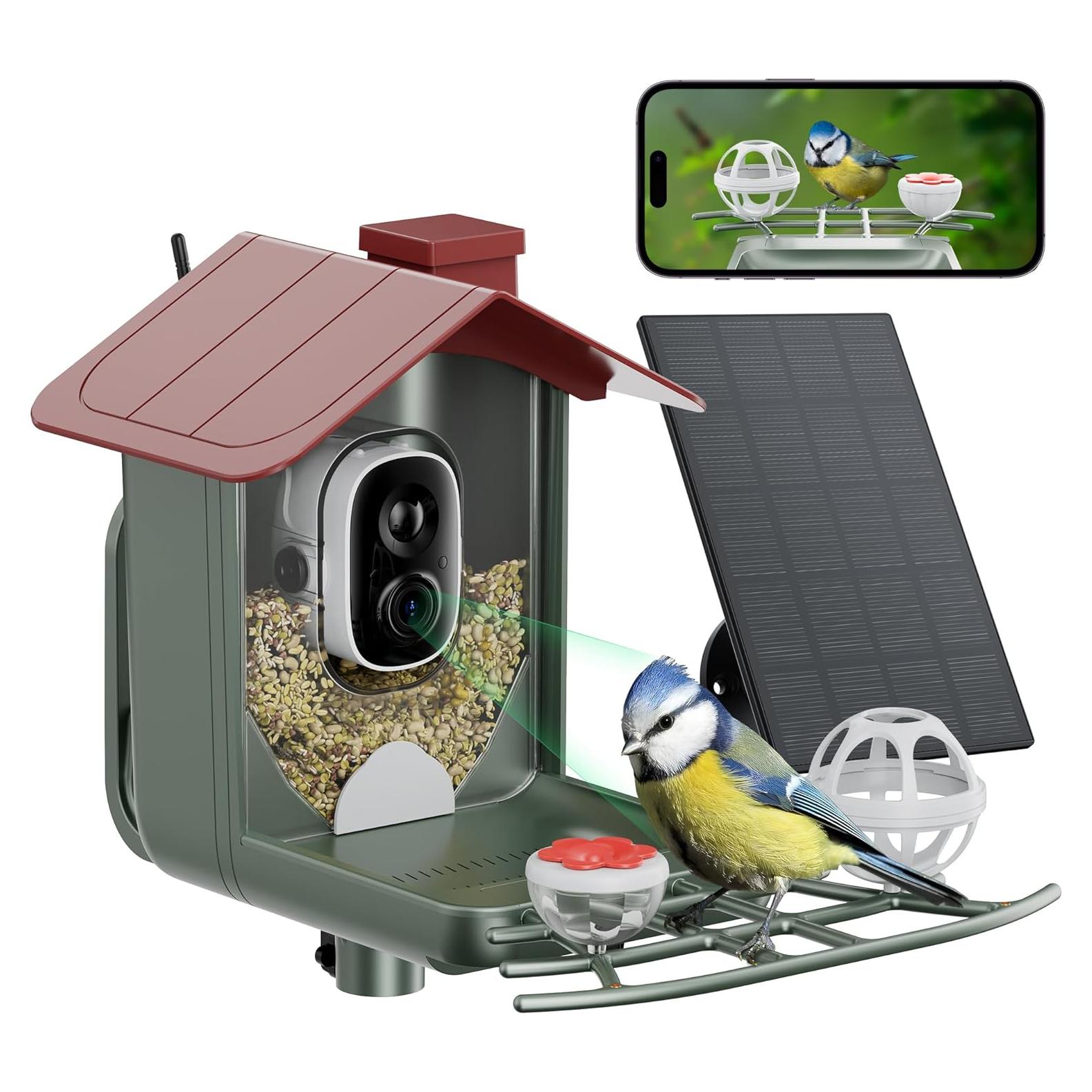 Comedero Inteligente para Aves PEEIPM con Cámara Solar 2K