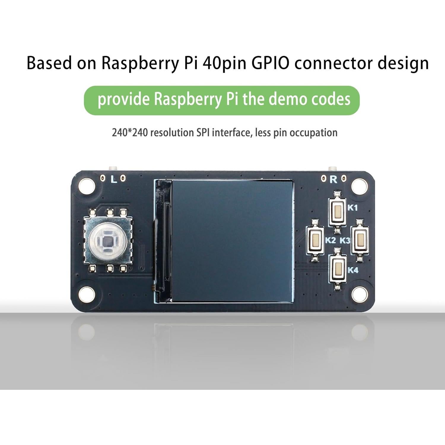 Pantalla LCD 1.3" xicolee ST7789 240x240 RGB para Raspberry Pi
