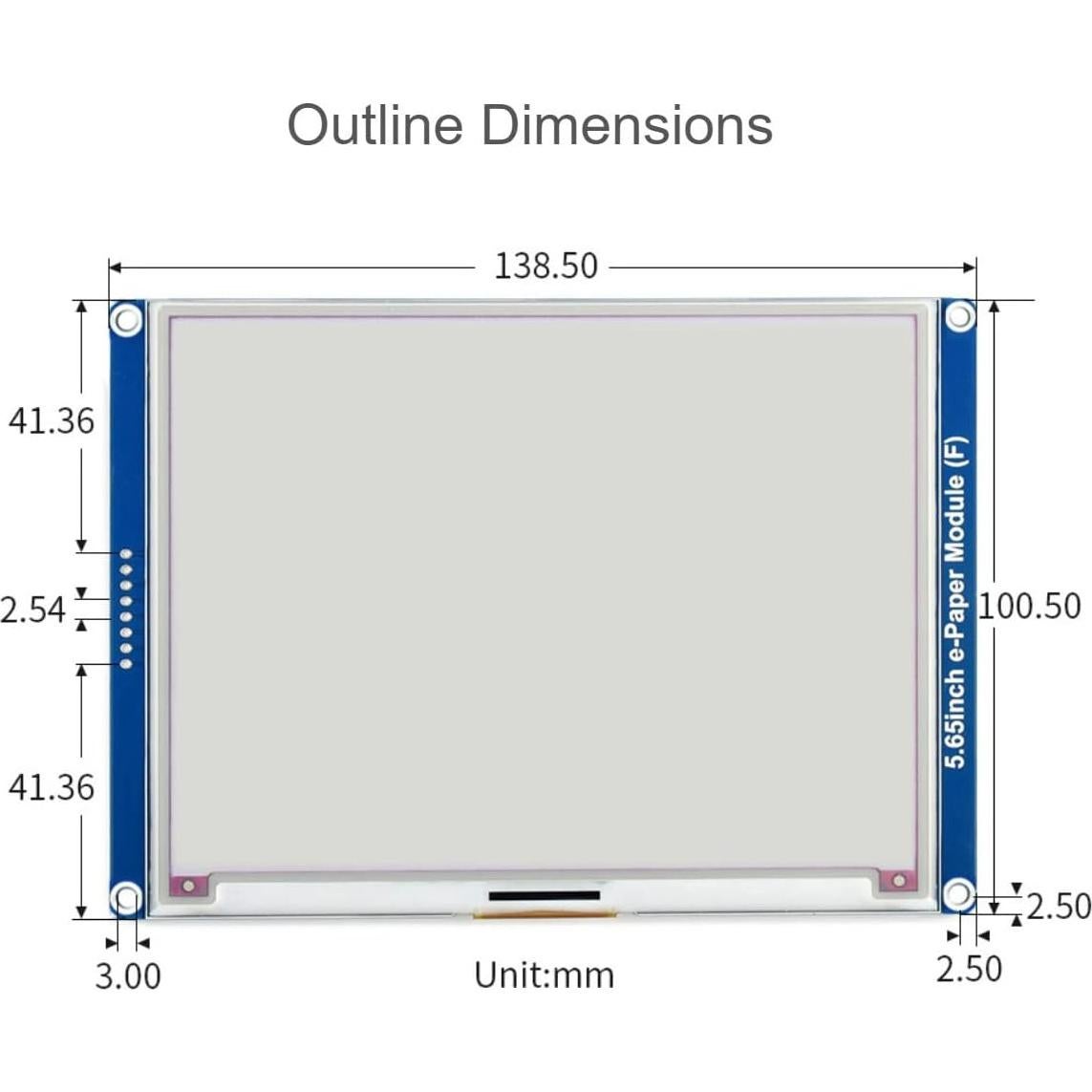Módulo E-Paper Colorido 5.65" Waveshare para Raspberry Pi