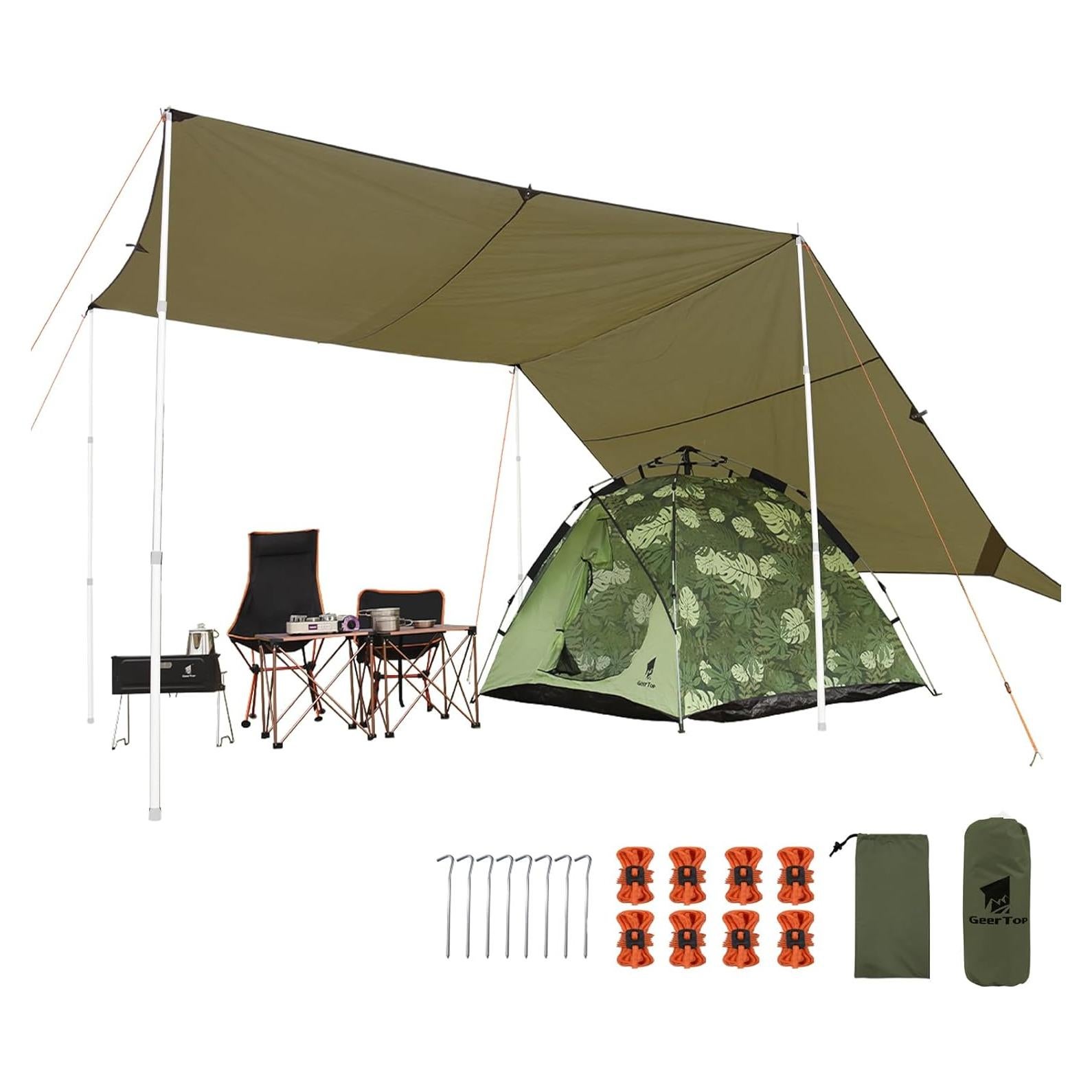 Lona Grande GEERTOP 5.23 x 3.05 m Impermeable Camping
