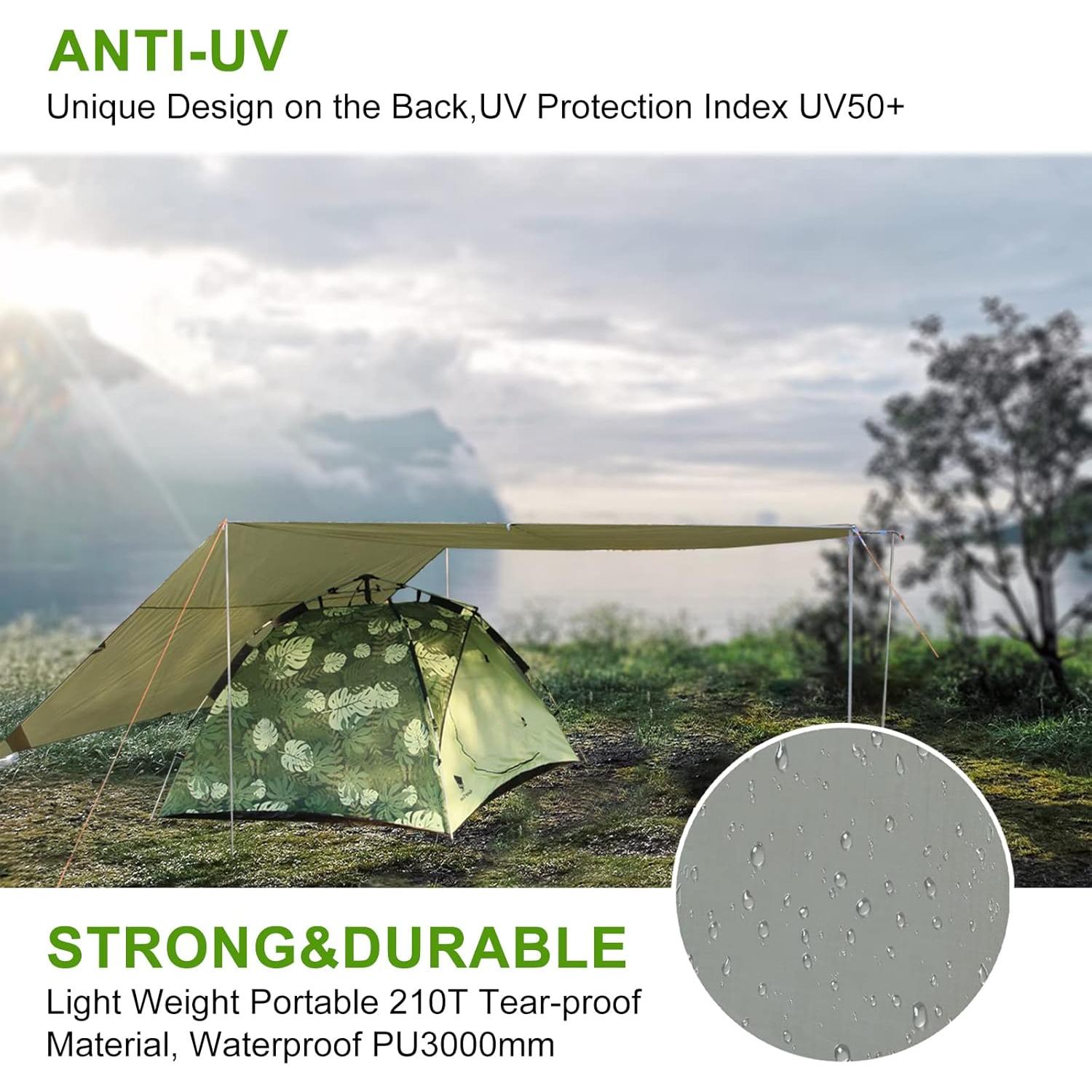 Lona Grande GEERTOP 5.23 x 3.05 m Impermeable Camping