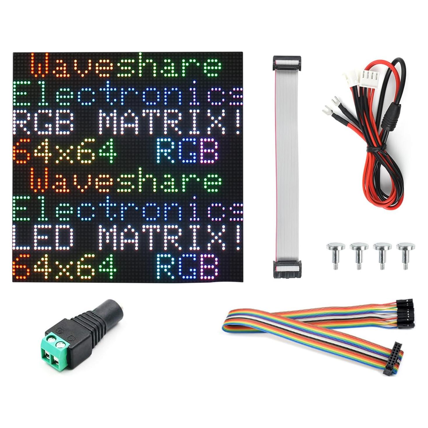 Panel LED RGB 64x64 Waveshare 2mm Brillo Ajustable